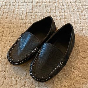 Boys black loafers